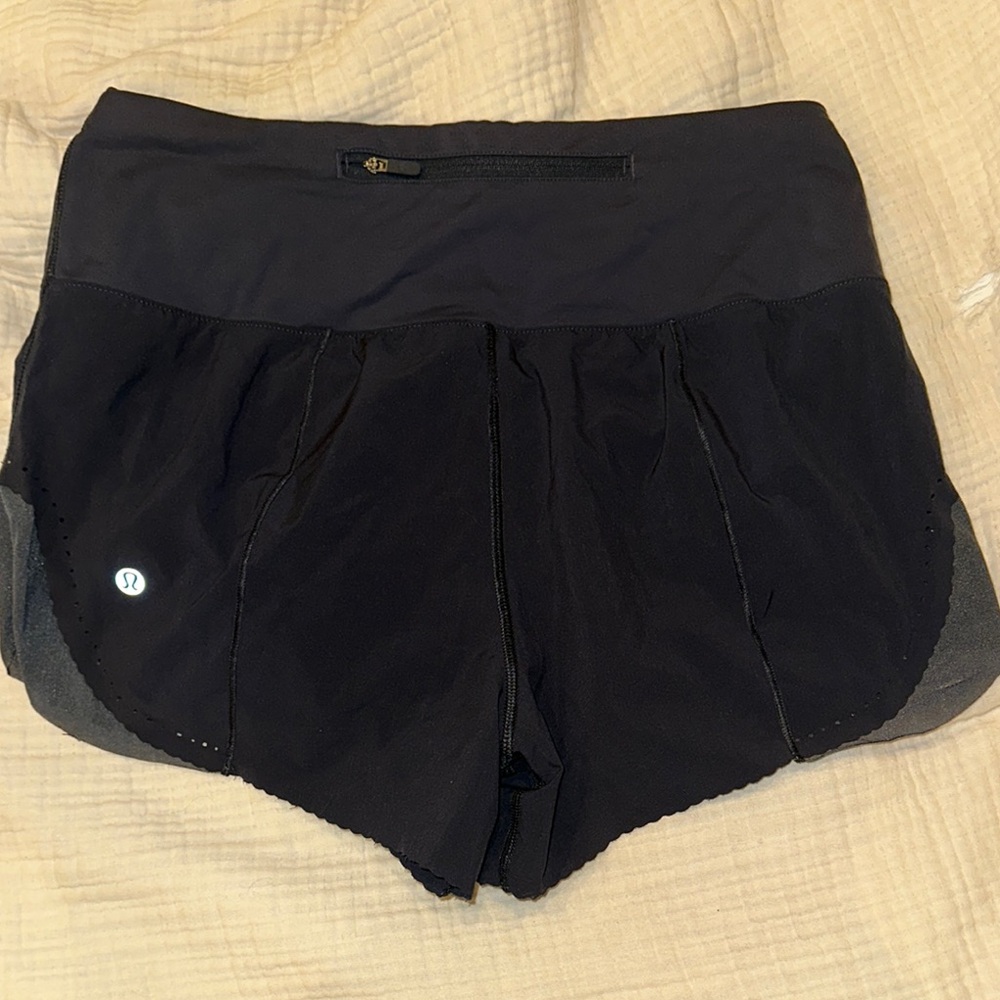 lululemon athletica Black and Gray Athletic Shorts